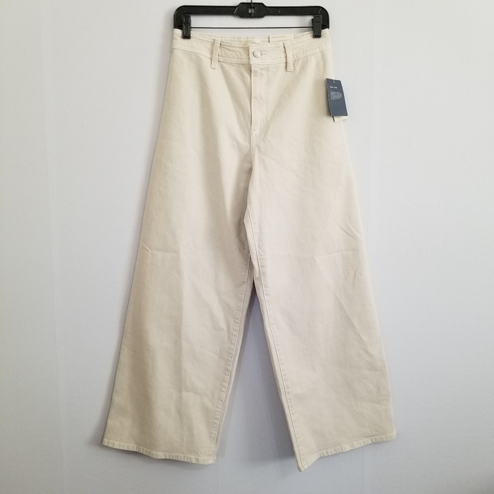 NWT Universal Thread Khaki/ Beige High Rise Wide Leg Ankle Jeans Size 6